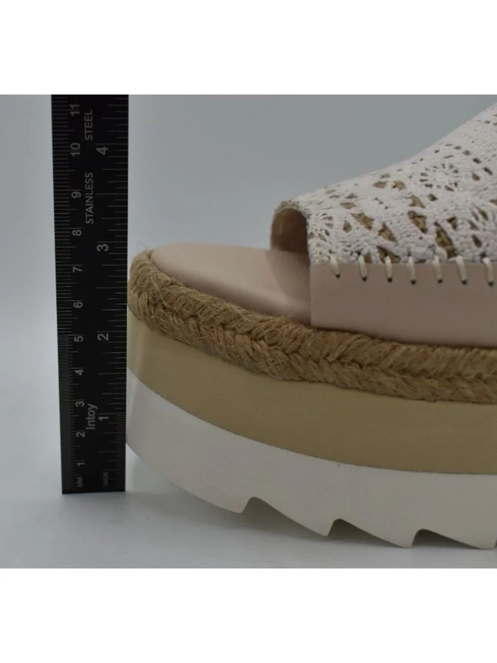 Free People Womens‎ Size 10 Santorini Espadrille Plaster Platform Slides Shoes